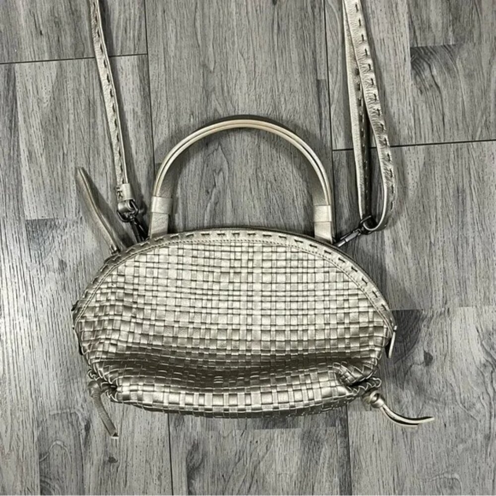 Henry Beguelin Silver Gray Woven Tote